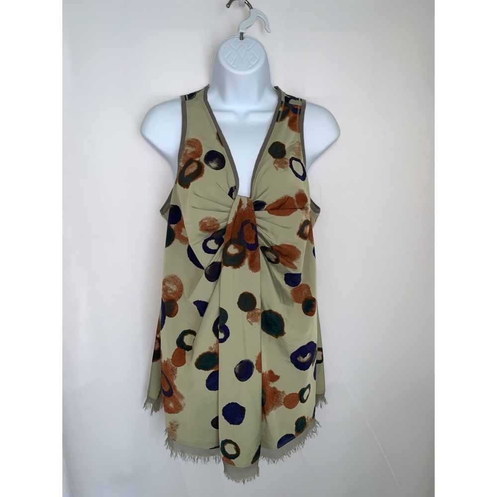 Green tank with blue dots Simply Vera Vera Wang